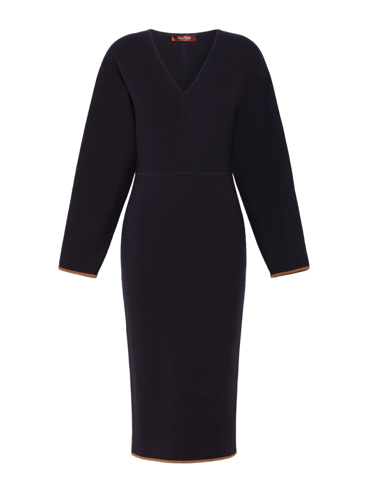 Max Mara Emiro Stretch Viscose Knit Midi Dress in Midnight Blue Max Mara Emiro Stretch Viscose Knit Midi Dress in Midnight Blue | Midi Dresses | Luxury Shoes