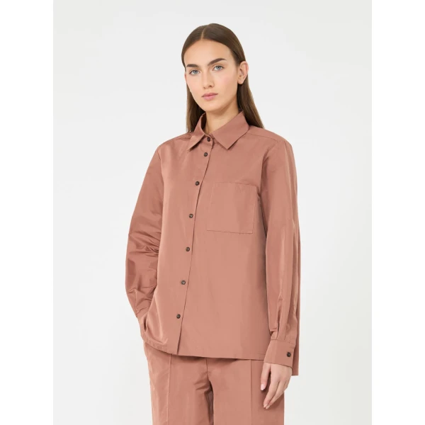 Max Mara Entrata Silk-Blend Radzimir Shirt in Antique Rose | Shirts | Luxury Shoes 