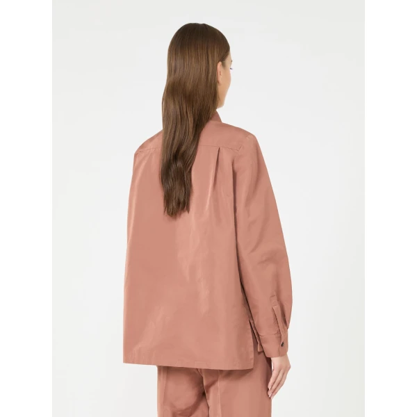Max Mara Entrata Silk-Blend Radzimir Shirt in Antique Rose | Shirts | Luxury Shoes 
