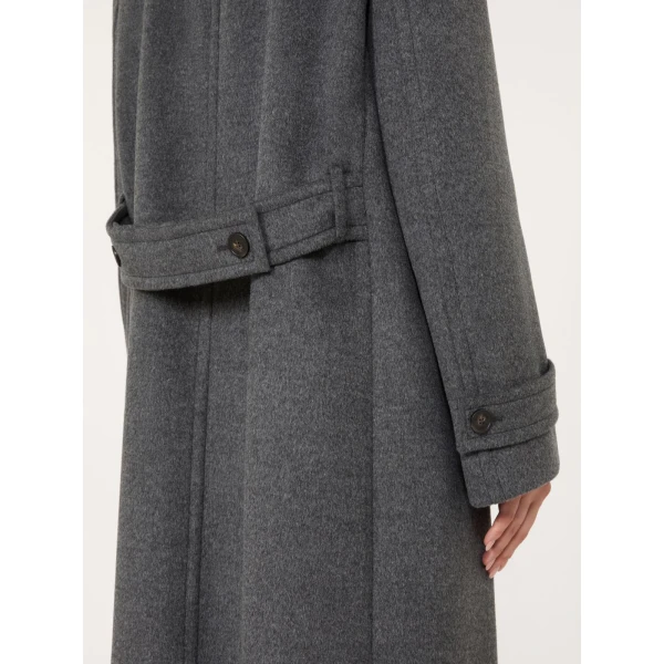 Max Mara Epica Hooded Double Wool Coat in Medium Grey | Wool Coat | Luxury Shoes 