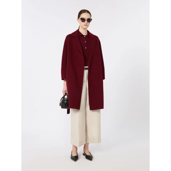 Max Mara Epoca Cotton Poplin Wide-Leg Trousers in Beige | Wide leg pants | Luxury Shoes 