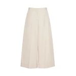 Max Mara Epoca Cotton Poplin Wide-Leg Trousers in Beige | Wide leg pants | Luxury Shoes 