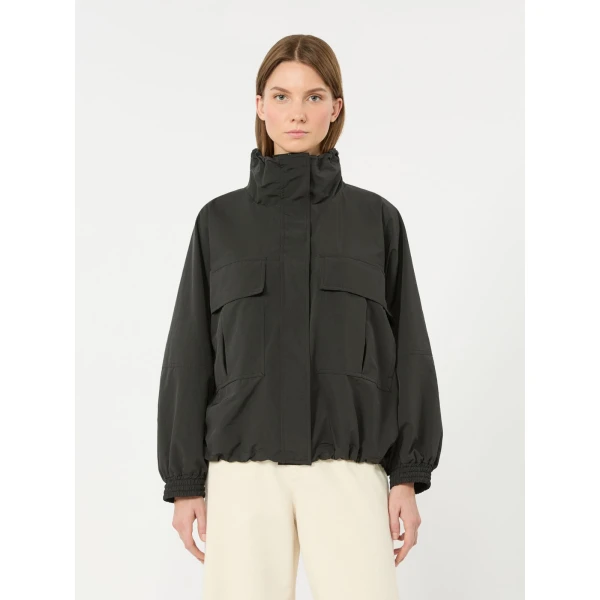 Max Mara Epoca Washed Water-Repellent Canvas Jacket in Black | Jackets | Luxury Shoes 