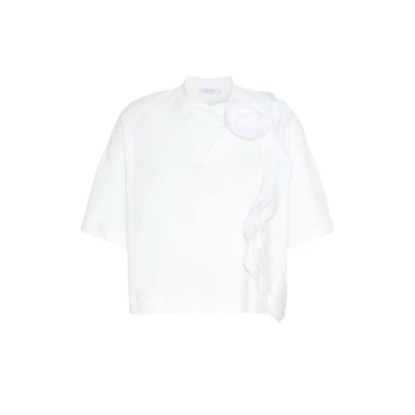 Era Frilly Jersey T-Shirt in White