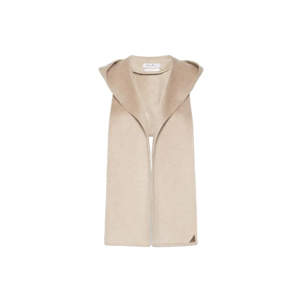 Erba Hooded Cashmere Scarf in Sand