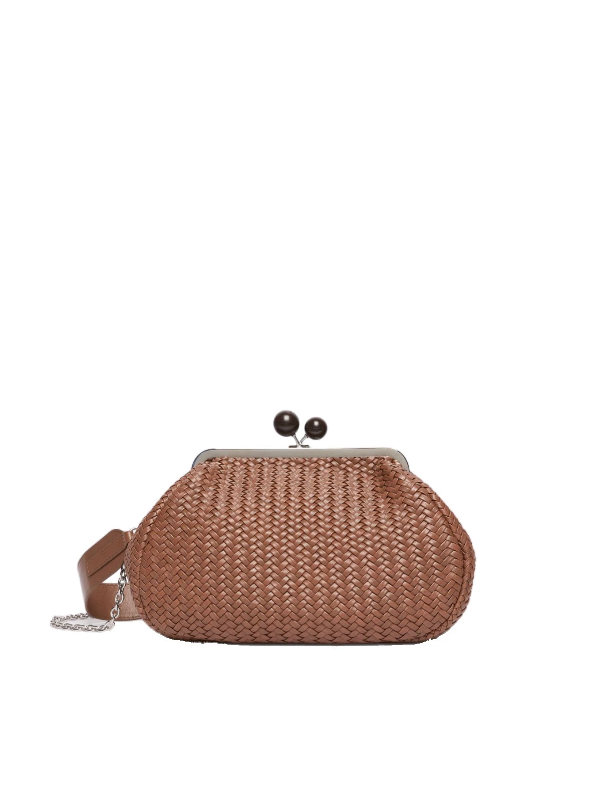 Max Mara Ere Medium Woven Leather Pasticcino Bag in Tobacco Max Mara Ere Medium Woven Leather Pasticcino Bag in Tobacco | Clutch Bags | Luxury Shoes