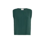 Max Mara Ere Plisse Viscose Sleeveless Jumper in Green | Sweaters | Luxury Shoes 