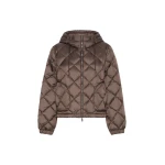 Max Mara Eris Water-Repellent Diamond-Quilted Padded Jacket in Brown | Jackets | Luxury Shoes 