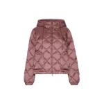 Max Mara Eris Water-Repellent Diamond-Quilted Padded Jacket in Wine | Jackets | Luxury Shoes 