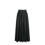 Max Mara Eroico Long Silk-Blend Taffeta Skirt in Black | Maxi Skirts | Luxury Shoes 