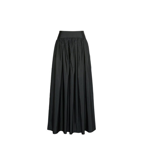 Max Mara Eroico Long Silk-Blend Taffeta Skirt in Black | Maxi Skirts | Luxury Shoes 