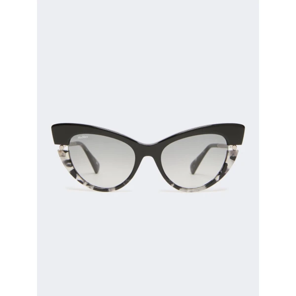 Max Mara Esedra Acetate Cat-Eye Glasses in Black | Sunglasses | Luxury Shoes 