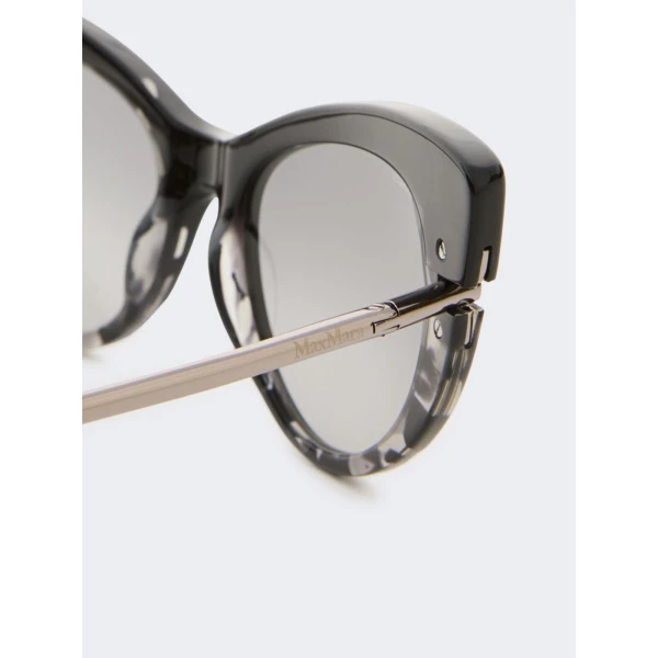 Max Mara Esedra Acetate Cat-Eye Glasses in Black | Sunglasses | Luxury Shoes 