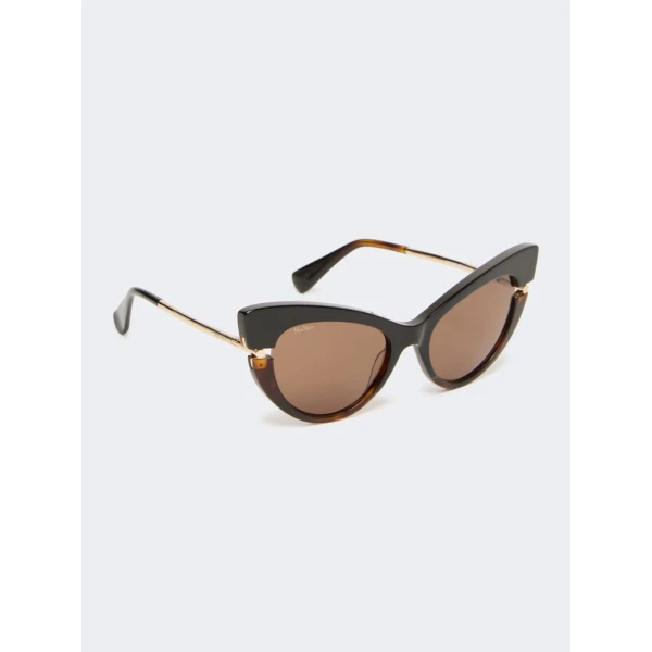 Max Mara Esedra Acetate Cat-Eye Glasses in Tawny Bronze Brown | Sunglasses | Luxury Shoes 