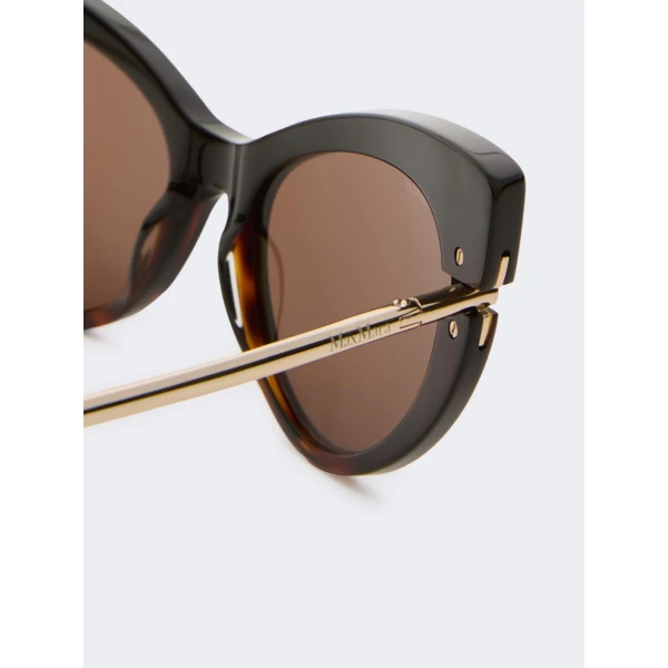 Max Mara Esedra Acetate Cat-Eye Glasses in Tawny Bronze Brown | Sunglasses | Luxury Shoes 