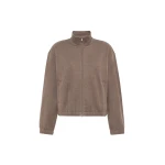 Max Mara Esploso Silk-Blend Jersey Sweatshirt in Mud | Sweaters | Luxury Shoes 