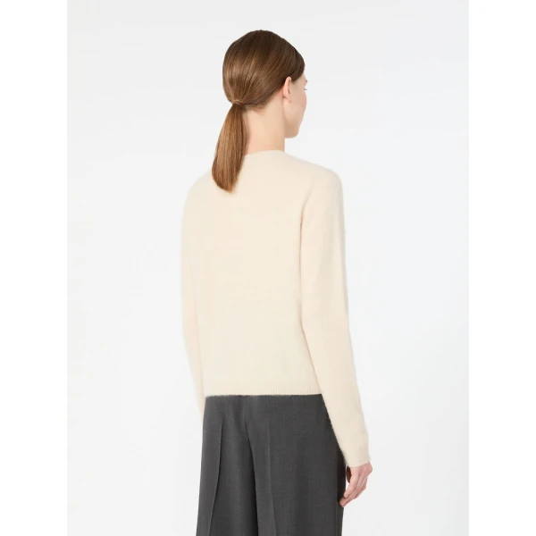 Max Mara Esposto Wool and Cashmere Cardigan in Ice Grey | Cardigan | Luxury Shoes 
