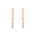 Max Mara Estremo Rhinestone Pendant Earrings in Bronze | Earrings | Luxury Shoes 