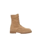 Max Mara Estri Cashmere and Suede Combat Boots in Camel | Boots | Luxury Shoes 
