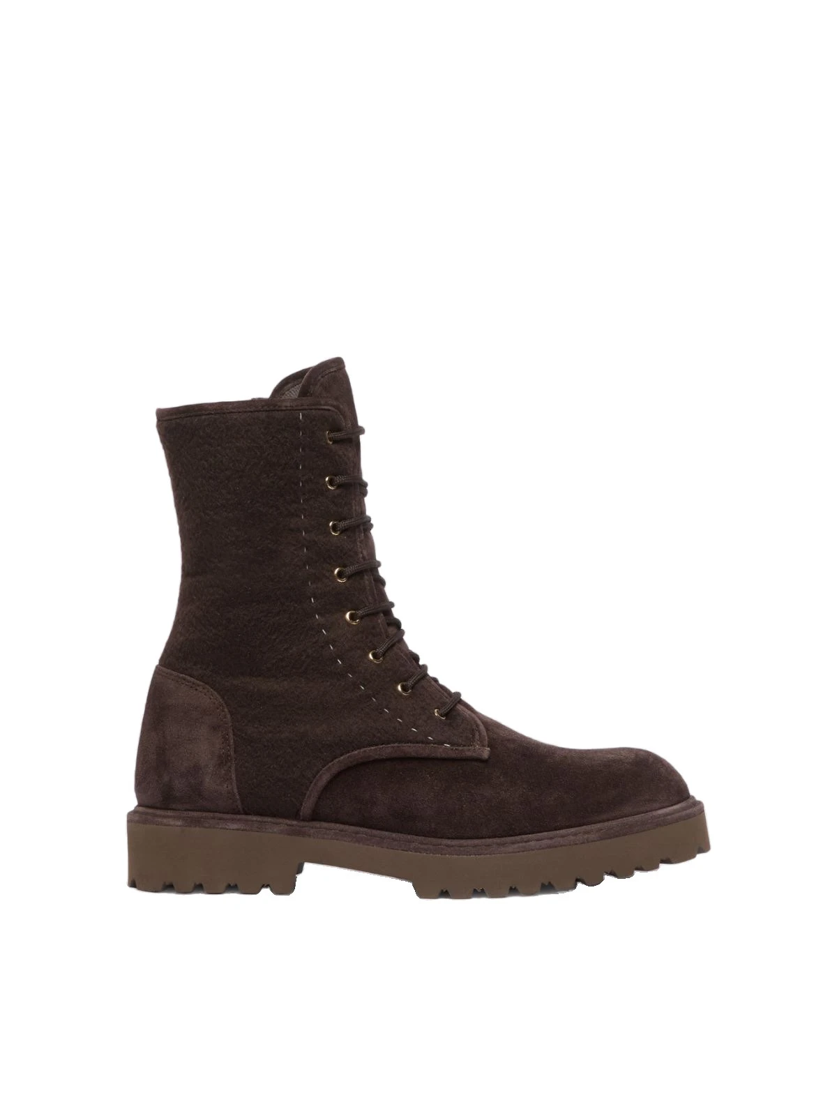 Max Mara Estri Cashmere and Suede Combat Boots in Dark Brown Max Mara Estri Cashmere and Suede Combat Boots in Dark Brown | Boots | Luxury Shoes