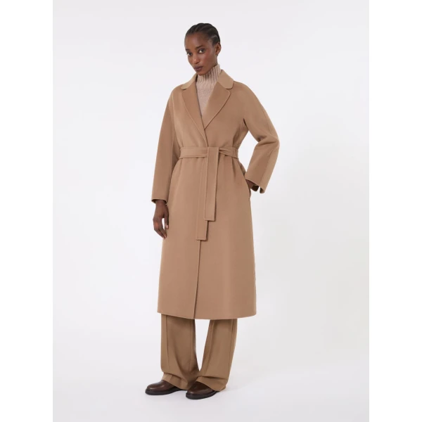 Max Mara Esturia Double-Faced Wool Midi Coat in Camel | Wool Coat | Luxury Shoes 