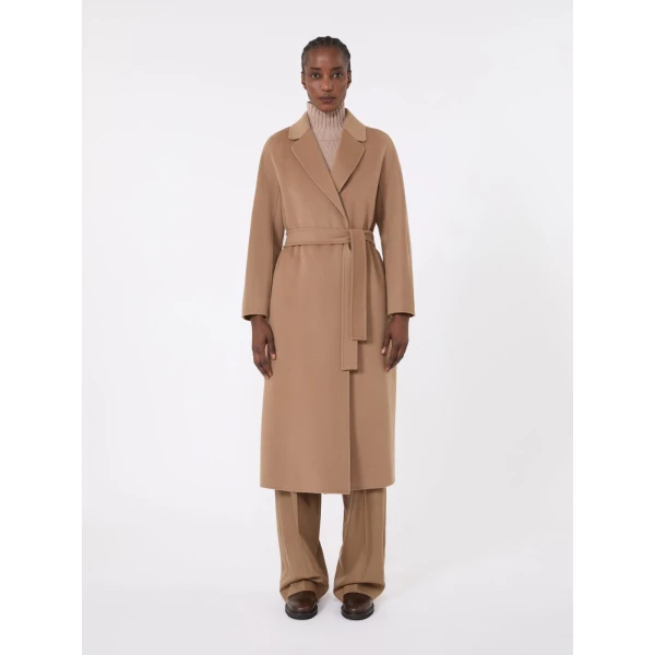 Max Mara Esturia Double-Faced Wool Midi Coat in Camel | Wool Coat | Luxury Shoes 