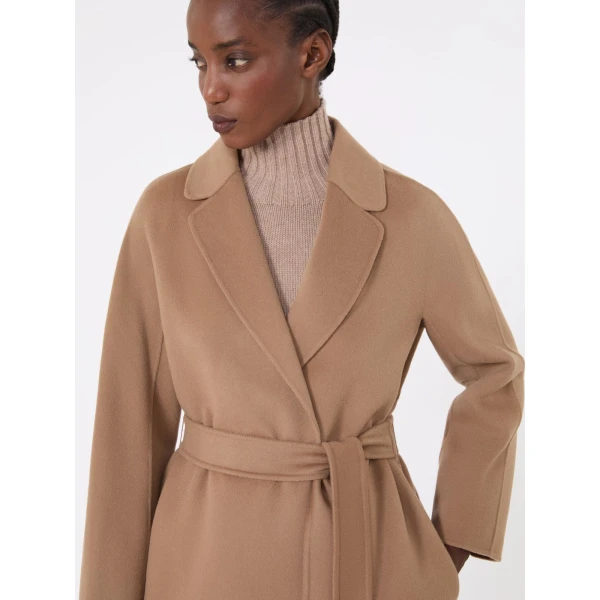 Max Mara Esturia Double-Faced Wool Midi Coat in Camel | Wool Coat | Luxury Shoes 