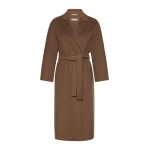 Max Mara Esturia Double-Faced Wool Midi Coat in Mud | Wool Coat | Luxury Shoes 