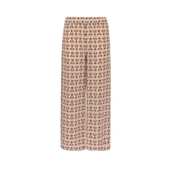 Max Mara Eusebio Printed Silk Crepe de Chine Trousers in Antique Rose | Tailored pants | Luxury Shoes 