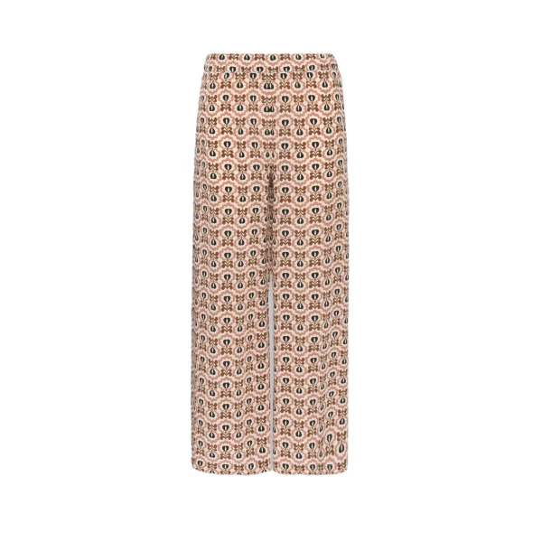 Max Mara Eusebio Printed Silk Crepe de Chine Trousers in Antique Rose | Tailored pants | Luxury Shoes 