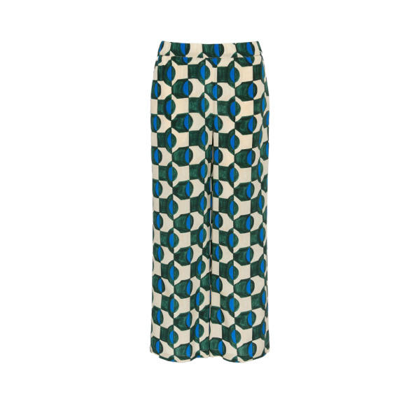 Max Mara Eusebio Printed Silk Crepe de Chine Trousers in Dark Green | Tailored pants | Luxury Shoes 