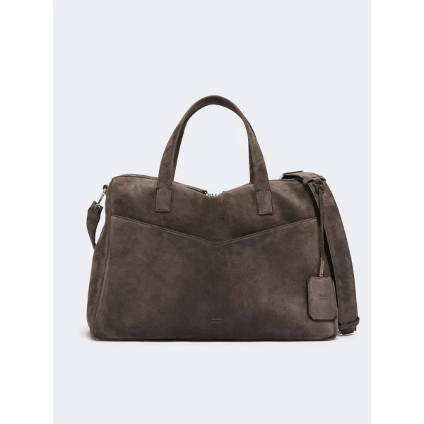 Max Mara Extra-Large Split Leather Shoulder Bag in Dark Brown | Shoulder & Crossbody Bags | Luxury Shoes 