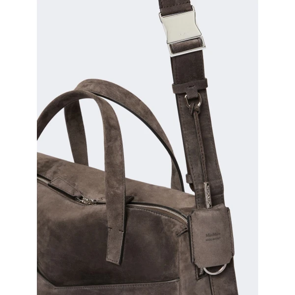 Max Mara Extra-Large Split Leather Shoulder Bag in Dark Brown | Shoulder & Crossbody Bags | Luxury Shoes 