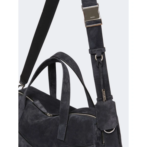 Max Mara Extra-Large Split Leather Shoulder Bag in Dark Grey | Shoulder & Crossbody Bags | Luxury Shoes 