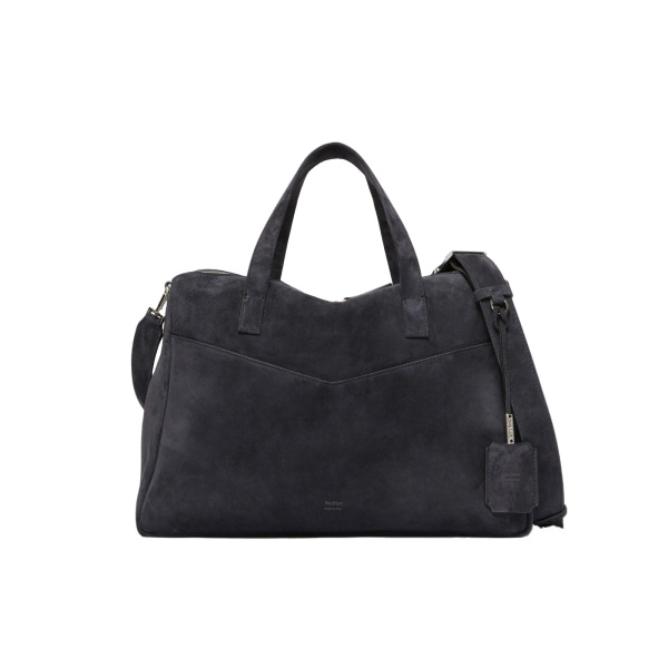 Max Mara Extra-Large Split Leather Shoulder Bag in Dark Grey | Shoulder & Crossbody Bags | Luxury Shoes 