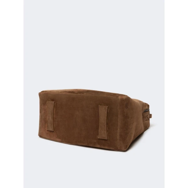 Max Mara Extra-Large Split Leather Shoulder Bag in Hazelnut Brown | Shoulder & Crossbody Bags | Luxury Shoes 