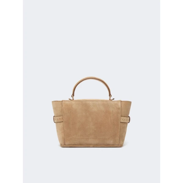 Max Mara Extra Small Margaux Suede Handbag in Beige | Mini Bags | Luxury Shoes 