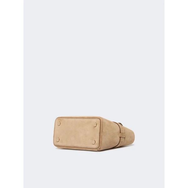 Max Mara Extra Small Margaux Suede Handbag in Beige | Mini Bags | Luxury Shoes 