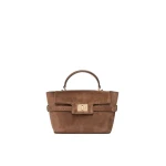 Max Mara Extra Small Margaux Suede Handbag in Brown | Mini Bags | Luxury Shoes 