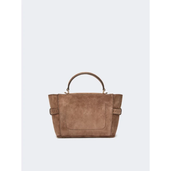 Max Mara Extra Small Margaux Suede Handbag in Brown | Mini Bags | Luxury Shoes 