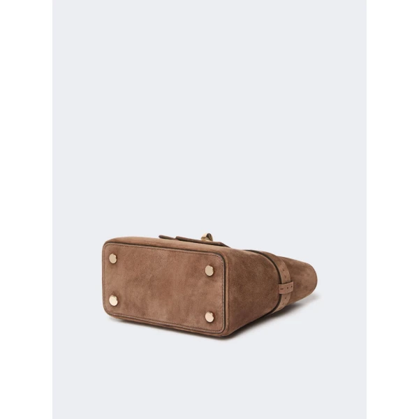 Max Mara Extra Small Margaux Suede Handbag in Brown | Mini Bags | Luxury Shoes 