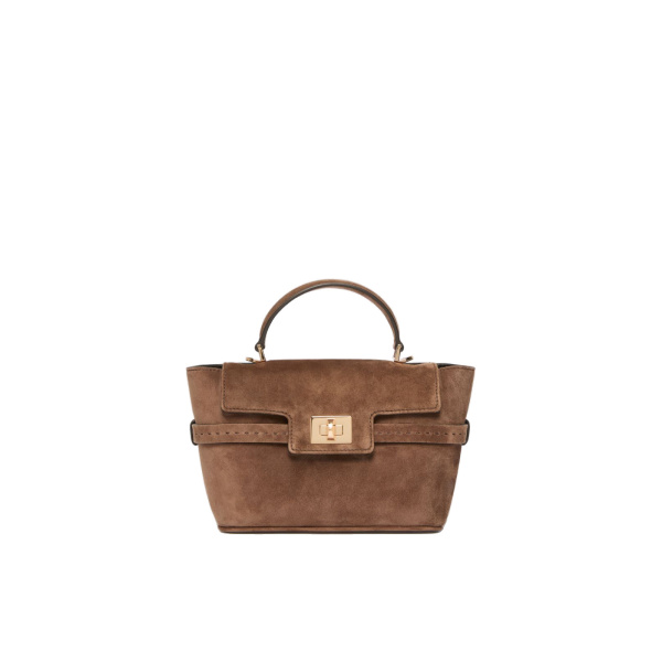 Max Mara Extra Small Margaux Suede Handbag in Brown | Mini Bags | Luxury Shoes 