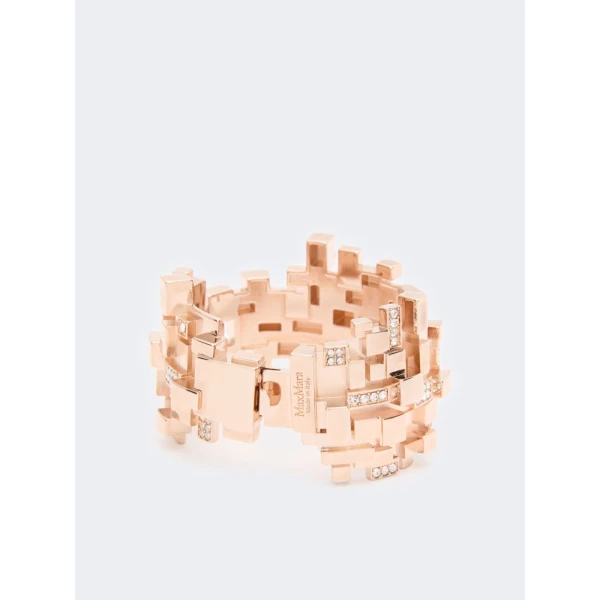 Max Mara Faida Rhinestone Bracelet in Bronze | Bracelets | Luxury Shoes 