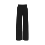 Max Mara Faida Viscose Crepe Knit Trousers in Black | Tailored pants | Luxury Shoes 