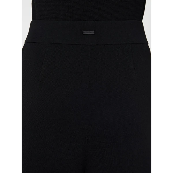 Max Mara Faida Viscose Crepe Knit Trousers in Black | Tailored pants | Luxury Shoes 