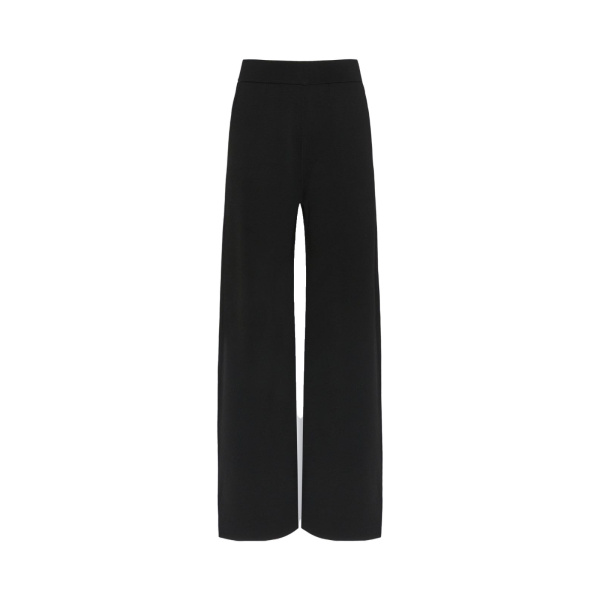 Max Mara Faida Viscose Crepe Knit Trousers in Black | Tailored pants | Luxury Shoes 