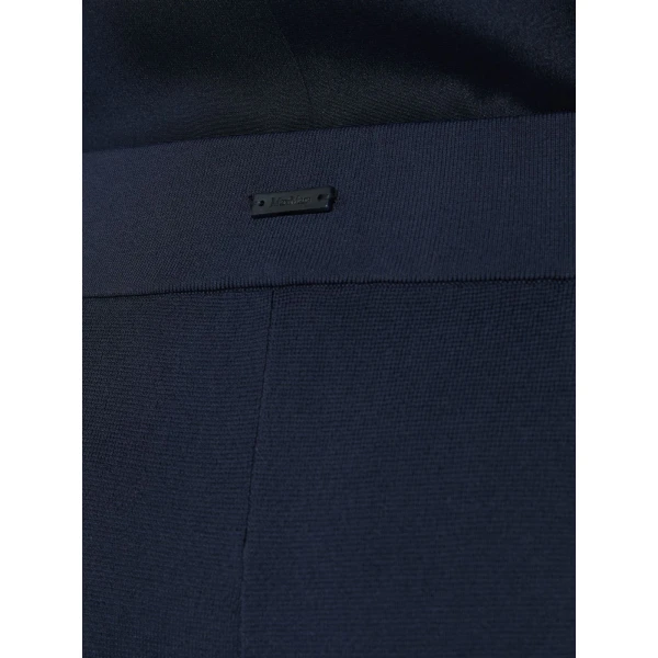 Max Mara Faida Viscose Crepe Knit Trousers in Ultramarine | Tailored pants | Luxury Shoes 