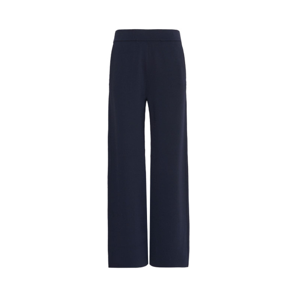 Max Mara Faida Viscose Crepe Knit Trousers in Ultramarine | Tailored pants | Luxury Shoes 