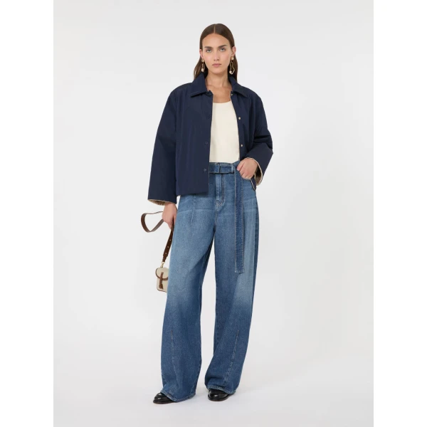 Max Mara Falena Reversible Padded Taffeta Jacket in Navy | Jackets | Luxury Shoes 