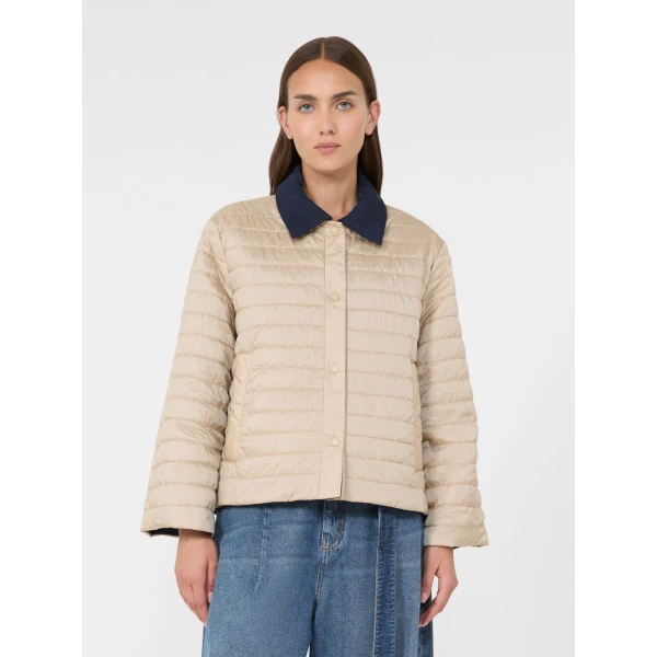 Max Mara Falena Reversible Padded Taffeta Jacket in Navy | Jackets | Luxury Shoes 